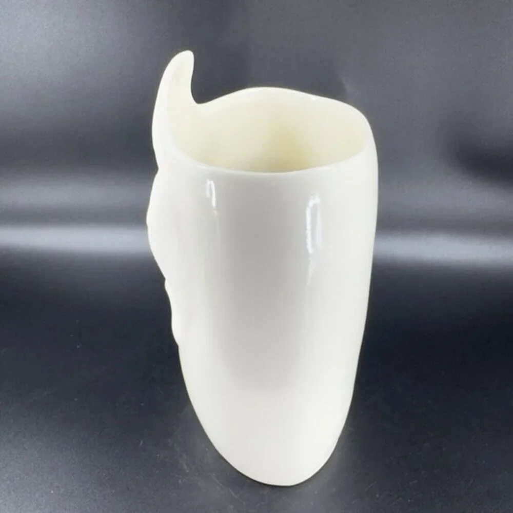 Sara Lund Face Vase Mother and Child Hand Made Stoneware‎ Pottery Artist Signed